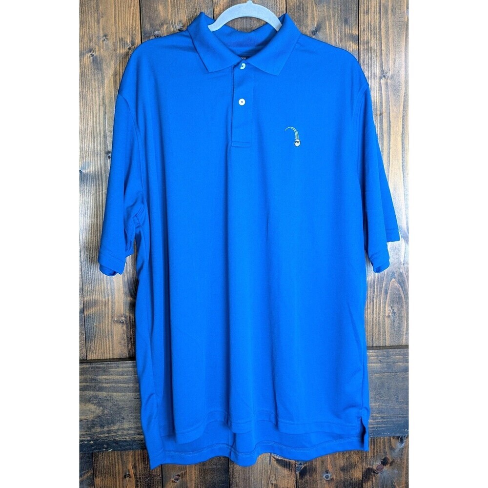 Gear For Sports Mens XXL Royal Blue Golf Polo Shirt Drop Tail Corporate...